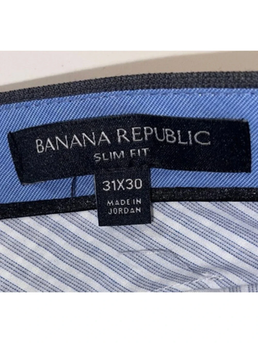 DESIGNER BANANA REPUBLIC SLIM FIT 100% WOOL GRAY DRESS PANTS MEN'S SIZE 31x30